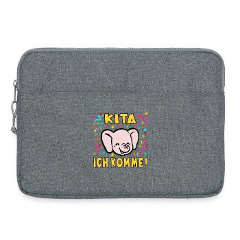 KINDERTAGESSTÄTTE Kita Elefanten - Laptoptasche 15" - Grau meliert - Vorne