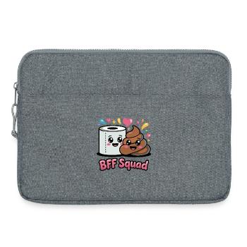 Selles de papier toilette de l’équipe BFF - Sacoche pour ordinateur portable 15 pouces - gris chiné - Devant
