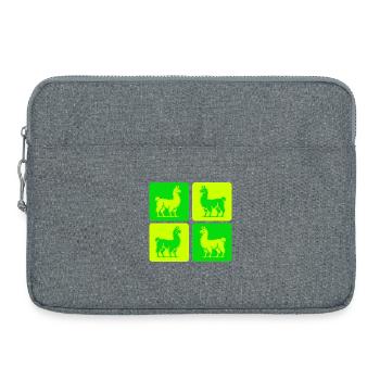 Lama Pop Art - Laptoptasche 15" - Grau meliert - Vorne