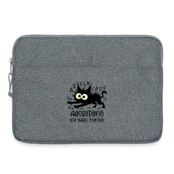Ausbildung 2026 Ich habe fertig! Katze - Laptoptasche 15" - Grau meliert - Vorne
