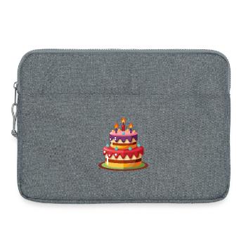 Gâteau d'anniversaire - Sacoche pour ordinateur portable 15 pouces - gris chiné - Devant