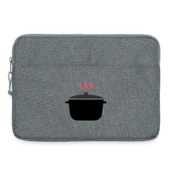 Kochtopf Dampf Kochen - Laptoptasche 15" - Grau meliert - Vorne