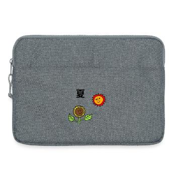 Été soleil et Tournesols Joyeux - Sacoche pour ordinateur portable 15 pouces - gris chiné - Devant