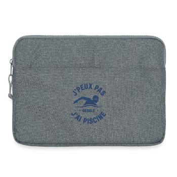 J'peux pas jai piscine - Sacoche pour ordinateur portable 15 pouces - gris chiné - Devant