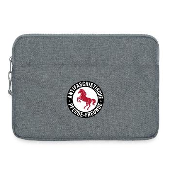 Amoureux du cheval antifasciste - Antifa Equestrian Sport - Sacoche pour ordinateur portable 15 pouces - gris chiné - Devant