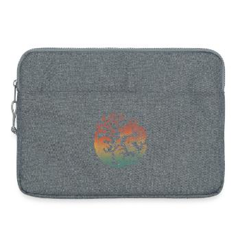 Drache & Koi Kreisdesign - Laptoptasche 15" - Grau meliert - Vorne