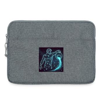 Aquarius T-shirt – Constellation Star Sign - Laptop bag 15" - heather grey - Front