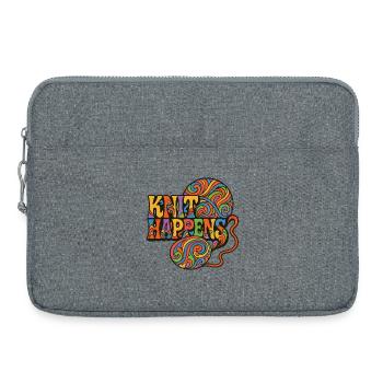 Knit Happens Psychedelische Geschichte - Laptoptasche 15" - Grau meliert - Vorne