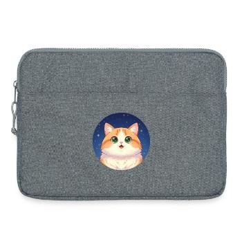 Sternennacht-Kätzchen - Laptoptasche 15" - Grau meliert - Vorne