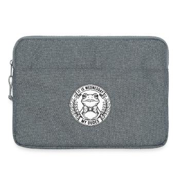 Logo du nœud papillon Wednesday Frog - Sacoche pour ordinateur portable 15 pouces - gris chiné - Devant