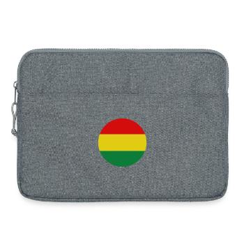 Bolivia round flag - Laptop bag 15" - heather grey - Front