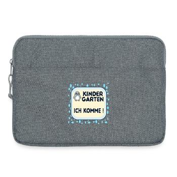 Kindergarten children penguins - Laptop bag 15" - heather grey - Front