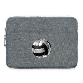 Volleyball Black and White Drawing - Laptop bag 15" - heather grey - Front