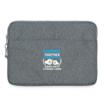 Plus forts ensemble – Alliance de la Force - Sacoche pour ordinateur portable 15 pouces - gris chiné - Devant