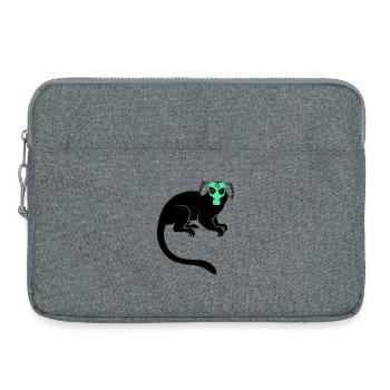 Tamarin Monkey Protest Gas Mask - Laptop bag 15" - heather grey - Front