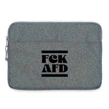 FCK AfD - Laptop bag 15" - heather grey - Front