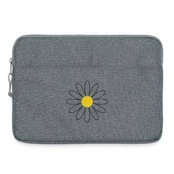 Fleur de marguerite - Sacoche pour ordinateur portable 15 pouces - gris chiné - Devant