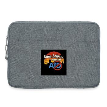 All of Leipzig hates the AfD - Laptop bag 15" - heather grey - Front
