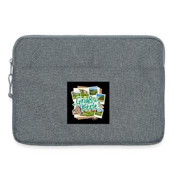 Hello guys! Bavarian landscape - Laptop bag 15" - heather grey - Front