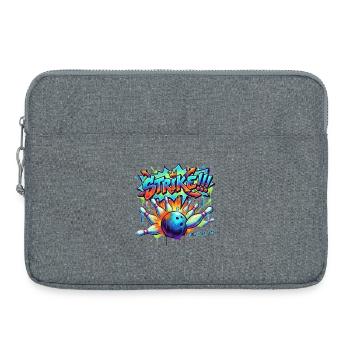 Bowling Strike Graffiti Retro Sports Art Tee - Laptoptasche 15" - Grau meliert - Vorne