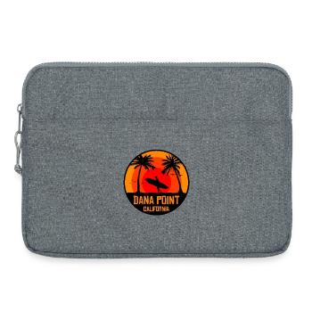 Coucher de soleil sur les surfs de Dana Point - Sacoche pour ordinateur portable 15 pouces - gris chiné - Devant
