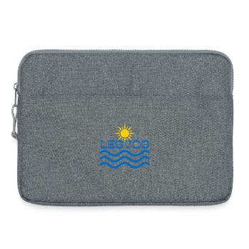 Vagues de Soleil de Lesvos - Sacoche pour ordinateur portable 15 pouces - gris chiné - Devant