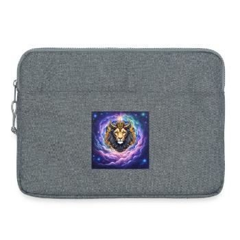 Lion Céleste à la Couronne d’Or - Sacoche pour ordinateur portable 15 pouces - gris chiné - Devant