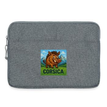 Cignale Corsu - Laptop bag 15" - heather grey - Front