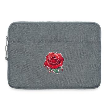 Style de tatouage rose rouge sang - Sacoche pour ordinateur portable 15 pouces - gris chiné - Devant
