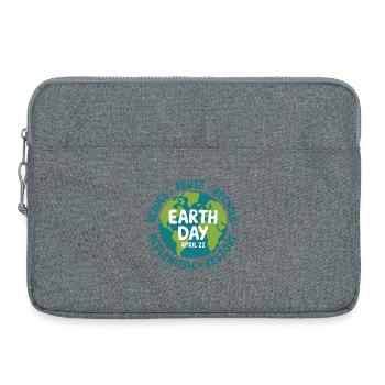 Cercle de la Journée de la Terre : Réduire, Réutiliser, Recycler - Sacoche pour ordinateur portable 15 pouces - gris chiné - Devant