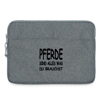 Pferde - Laptoptasche 15" - Grau meliert - Vorne