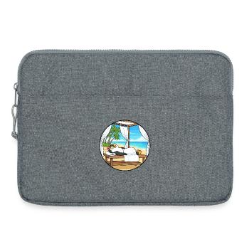 Strand-Spa Pinguin-Tier-Entspannungskunst - Laptoptasche 15" - Grau meliert - Vorne