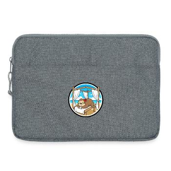 Strandspa, Faultier, Tier – Entspannungskunst - Laptoptasche 15" - Grau meliert - Vorne