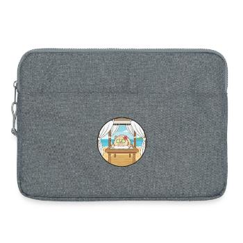 Strand-Spa-Katzen-Kätzchen-Entspannungskunst - Laptoptasche 15" - Grau meliert - Vorne