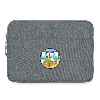 Strand-Spa-Frosch-Amphibien-Entspannungskunst - Laptoptasche 15" - Grau meliert - Vorne