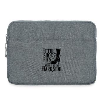Shoe Design Dark Side Saying - Laptop bag 15" - heather grey - Front