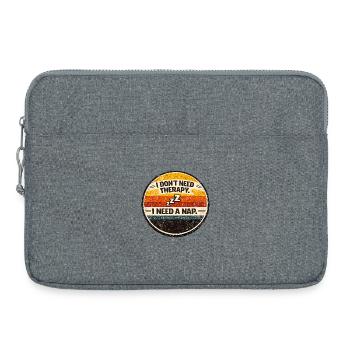 Retro Nap Humor Kreisbadge - Laptoptasche 15" - Grau meliert - Vorne
