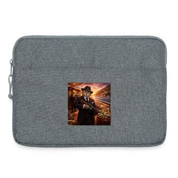 Katzen-Gangster auf Luxusjacht - Laptoptasche 15" - Grau meliert - Vorne