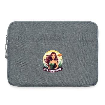 Meeresheldin Mermaid am Abend - Laptoptasche 15" - Grau meliert - Vorne