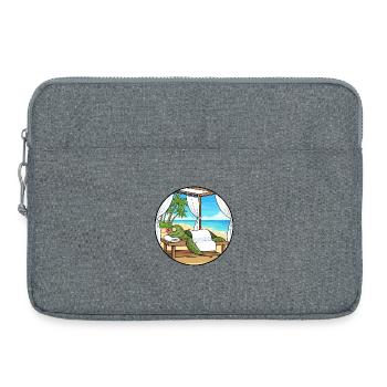 Strand-Spa-Schildkröten-Tier-Entspannungskunst - Laptoptasche 15" - Grau meliert - Vorne
