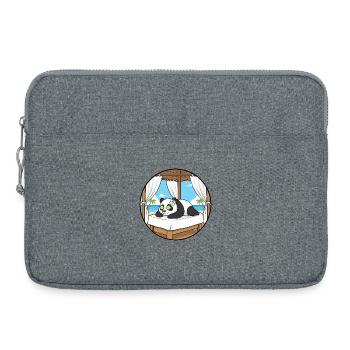 Strand-Spa Panda-Bär-Entspannungskunst - Laptoptasche 15" - Grau meliert - Vorne