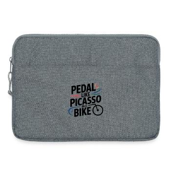 Cycliste Professionnel Artistique - Sacoche pour ordinateur portable 15 pouces - gris chiné - Devant