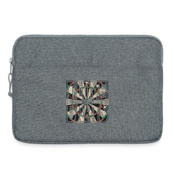 I LOVE DARTs, Geschenkidee Shirt, hoodie, tasse - Laptoptasche 15" - Grau meliert - Vorne