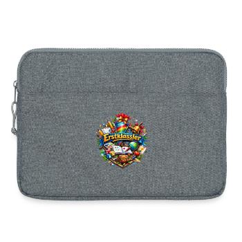First Grade Learning World Logo - Laptop bag 15" - heather grey - Front
