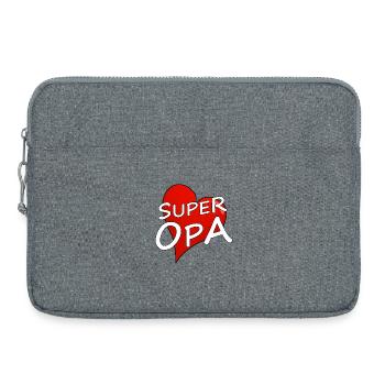 Super Grandpa - Laptop bag 15" - heather grey - Front