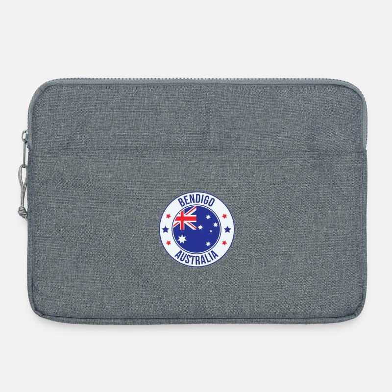 Bendigo-Australien-Emblem - Laptoptasche 15" - Grau meliert