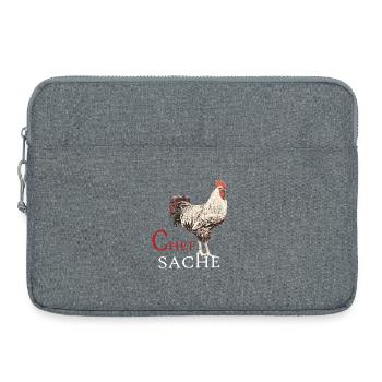 Fans de poulet - Coq - Coq - Chefsache - Chef - Sacoche pour ordinateur portable 15 pouces - gris chiné - Devant