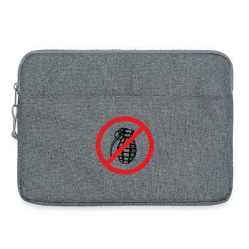 Grenade prohibited! Peace! - Illustration - Laptop bag 15" - heather grey - Front