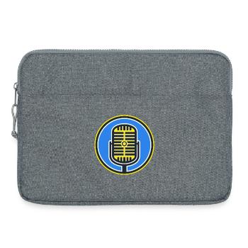 Insigne Rétro Microphone - Sacoche pour ordinateur portable 15 pouces - gris chiné - Devant