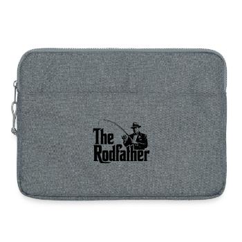 The Rodfather Funny Fishing Parody - Laptop bag 15" - heather grey - Front